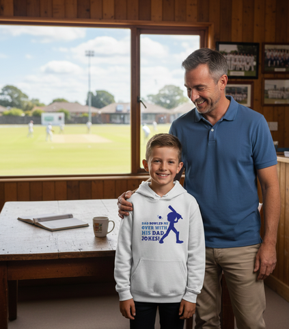 Dad Bowled Me Over With His Dad Jokes | Funny Cricket Hoodie