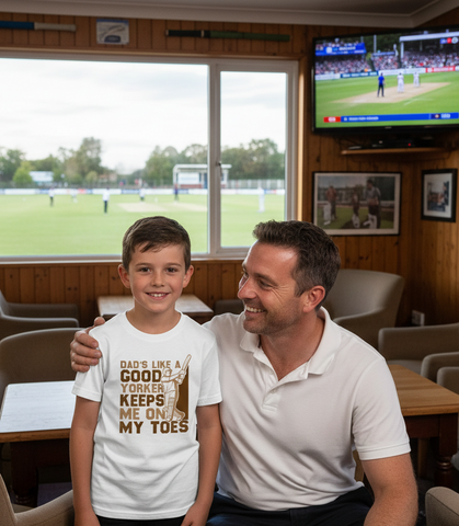 Dads Like A Good Yorker, Keeps Me On My Toes | Funny Cricket T-Shirt