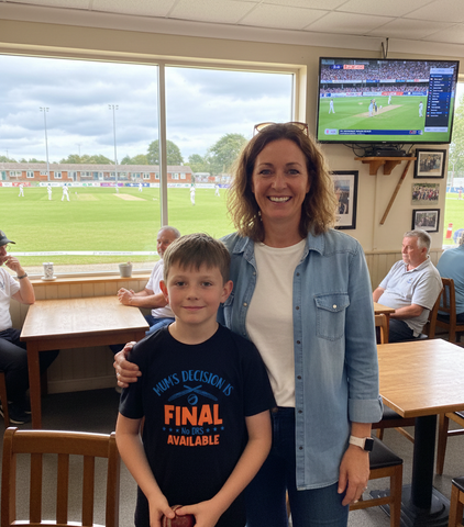 Mum’s Decision Is Final, No Drs Available | Funny Kids’ Cricket T-Shirt