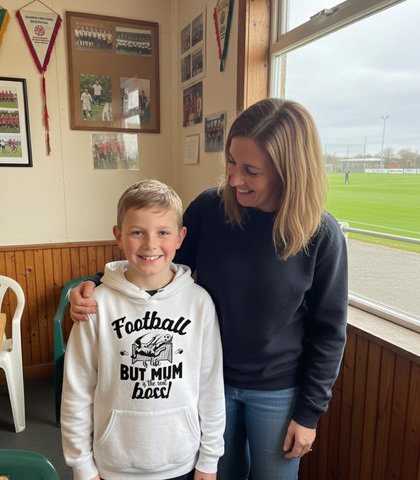 Football Is Life but Mum Is the Real Boss | Funny Football Hoodie
