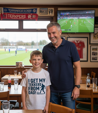 I Get My Tekkers From Dad | Funny Football T-Shirt