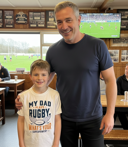 My Dad Plays Rugby. What’s Your Superpower? | Funny Rugby T-shirt