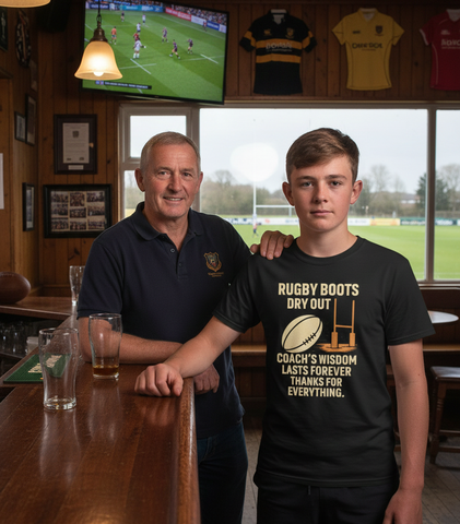 Rugby Boots Dry Out Coach’s Wisdom Last Forever, Thanks for Everything | Funny Rugby Coach T-shirt