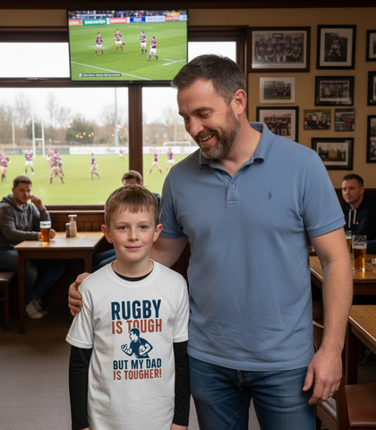 Rugby Is Tough but My Dad Is Tougher! | Funny Rugby T-shirt