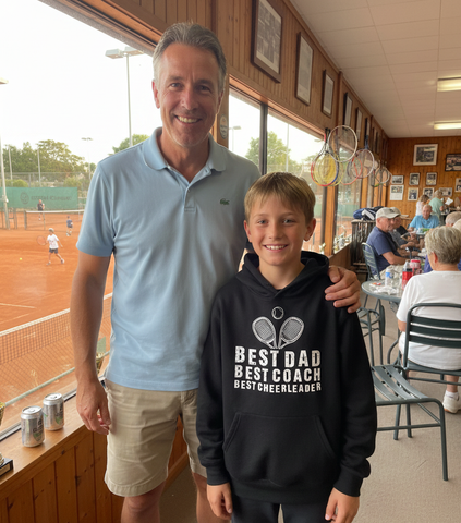 Best Dad, Best Coach, Best Cheerleader | Funny Tennis Hoodie