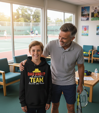 Dad and I? A Doubles Team Built on Love | Funny Tennis Hoodie