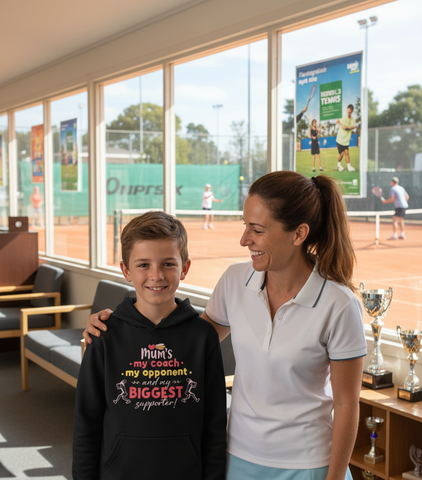 Mums My Coach, My Opponent and My Biggest Supporter! | Funny Tennis Hoodie