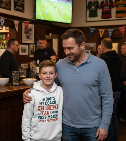 Dad’s My Coach My Biggest Fan and My Post-Match Snack Provider! | Funny Rugby Hoodie