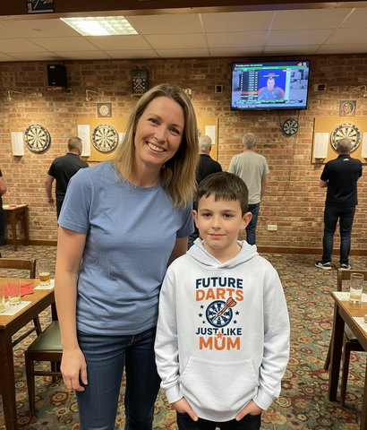 Future Darts Star Just Like Mum | Funny Darts Hoodie