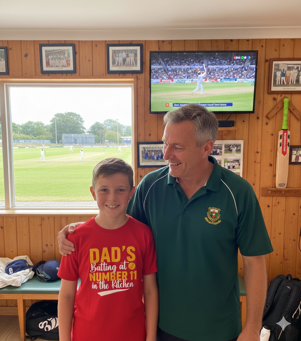 Dads Batting At Number 11 In The Kitchen | Funny Cricket T-shirt