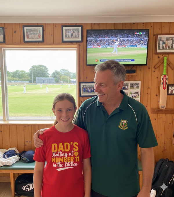 Dads Batting At Number 11 In The Kitchen | Funny Cricket T-shirt