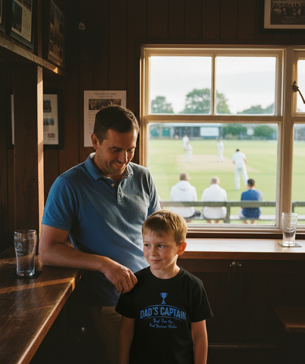 Dad's Captain, But I'm The Real Decision-Maker | Funny Cricket T-Shirt