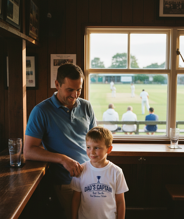 Dad's Captain, But I'm The Real Decision-Maker | Funny Cricket T-Shirt