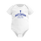 Dad’s Captain, but I’m the Real Decision Maker! Funny Cricket Baby Bodysuit, Organic or In-Conversion to Organic Cotton, Self Fabric Bound Neckline, Cuffs and Leg Openings