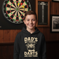 Dads My Coach Darts Are Our Thing | Funny Darts Hoodie
