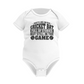 Dad’s Like an Old Cricket Bat, Full of Stories but Still in the Game! Funny Cricket Baby Bodysuit, Organic or In-Conversion to Organic Cotton, Self Fabric Bound Neckline, Cuffs and Leg Openings