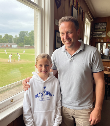 Dad's Captain, But I'm The Real Decision-Maker | Funny Cricket Hoodie