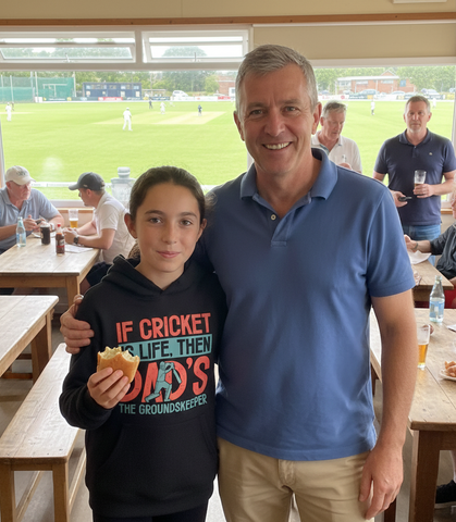 If Cricket Is Life, Then Dad's The Groundskeeper | Funny Cricket Hoodie