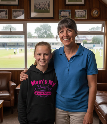Mum’s My Umpire, Always Raising Me Right | Funny Cricket Hoodie