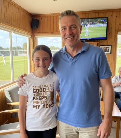 Dads Like A Good Yorker, Keeps Me On My Toes | Funny Cricket T-Shirt