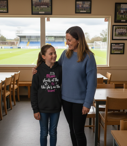 Mum Shouts at the TV Like She’s on the Team! | Funny Football Hoodie
