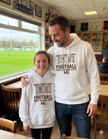 Dad’s First Love: Football. Dad’s Second Love: Me | Funny Football Hoodie