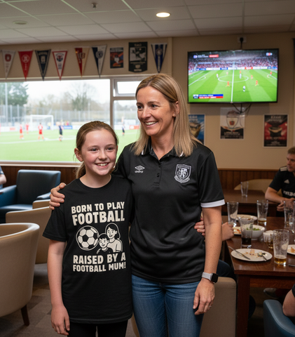 Born To Play Football Raised by a Football Mum! | Funny Football T-Shirt