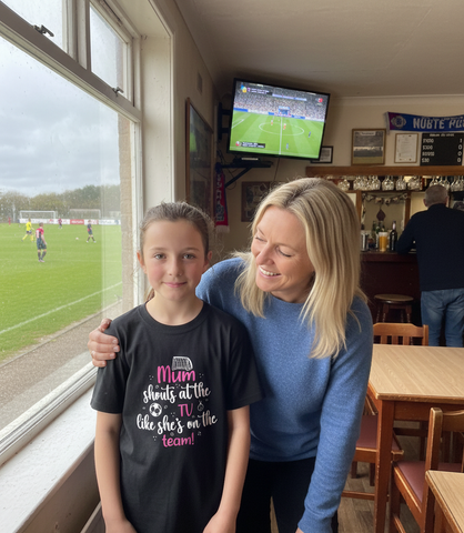 Mum Shouts at the TV Like She’s on the Team! | Funny Football T-Shirt