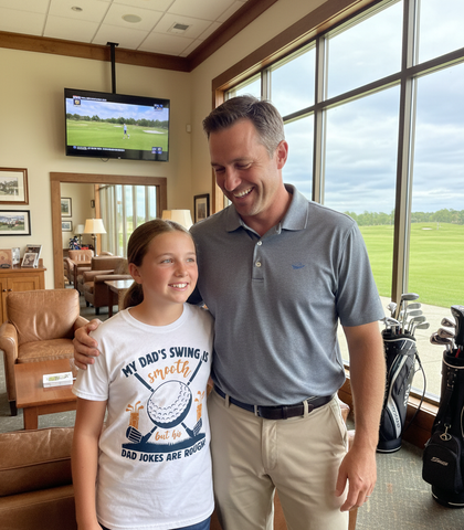 My Dad’s Swing Is Smooth but His Dad Jokes Are Rough! | Funny Golf T-shirts