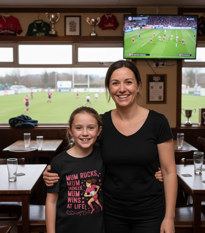 Mum Rucks, Mum Tackles, Mum Wins at Life! | Funny Rugby T-shirt
