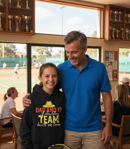 Dad and I? A Doubles Team Built on Love | Funny Tennis Hoodie