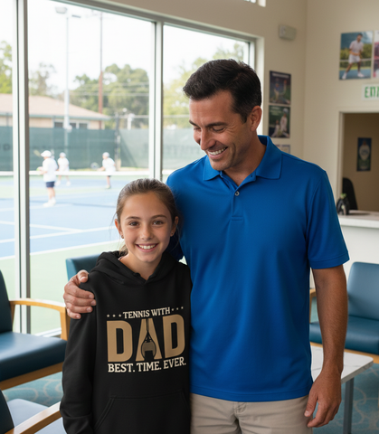 Tennis with Dad, BEST. TIME. EVER! | Funny Tennis Kids Hoodie