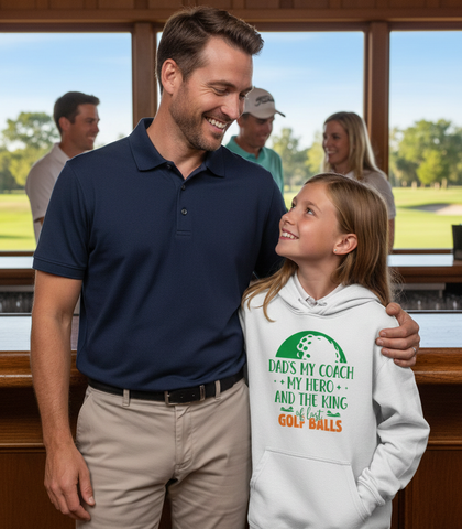 Dads My Coach, My Hero and the King of Lost Golf Balls | Funny Golf Hoodie
