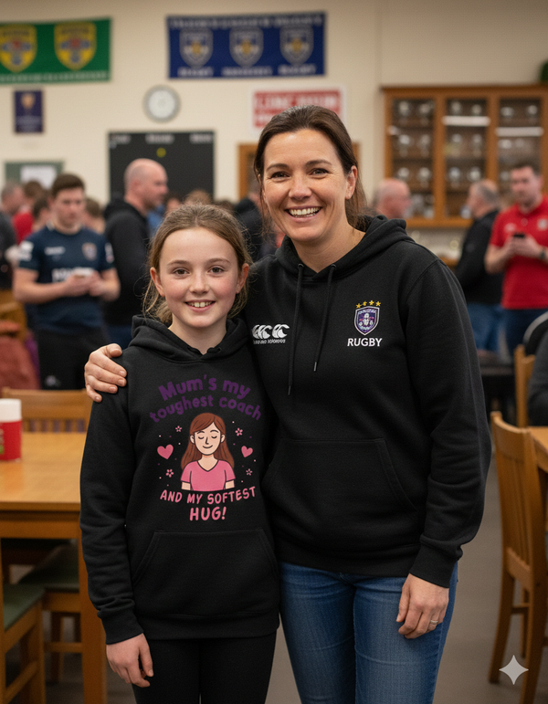 Mum’s My Toughest Coach and My Softest Hug! | Funny Rugby Hoodie