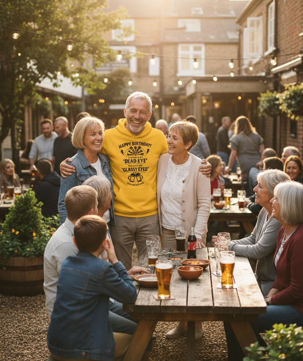 Happy Birthday! You Used to Be 'dead Eye'. Now You’re Just 'Glassy Eyed' After Two Half-pints | Funny Darts Birthday Hoodie