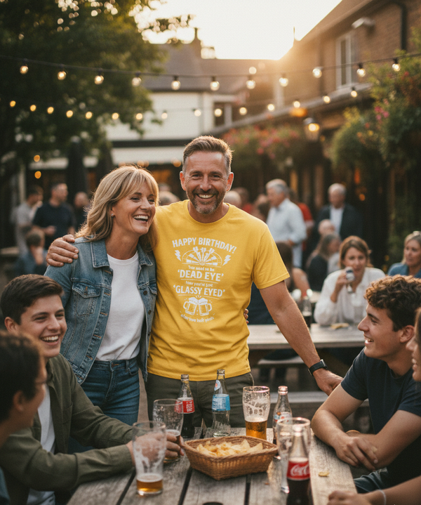 Happy Birthday! You Used to Be 'dead Eye'. Now You’re Just 'Glassy Eyed' After Two Half-pints | Funny Darts Birthday T-shirt