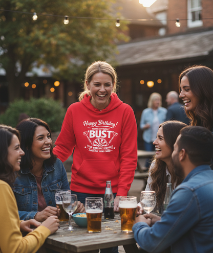 Happy Birthday! You’re Officially 'bust', Your Warranty Expired When the 1900s Ended | Funny Darts Birthday Hoodie