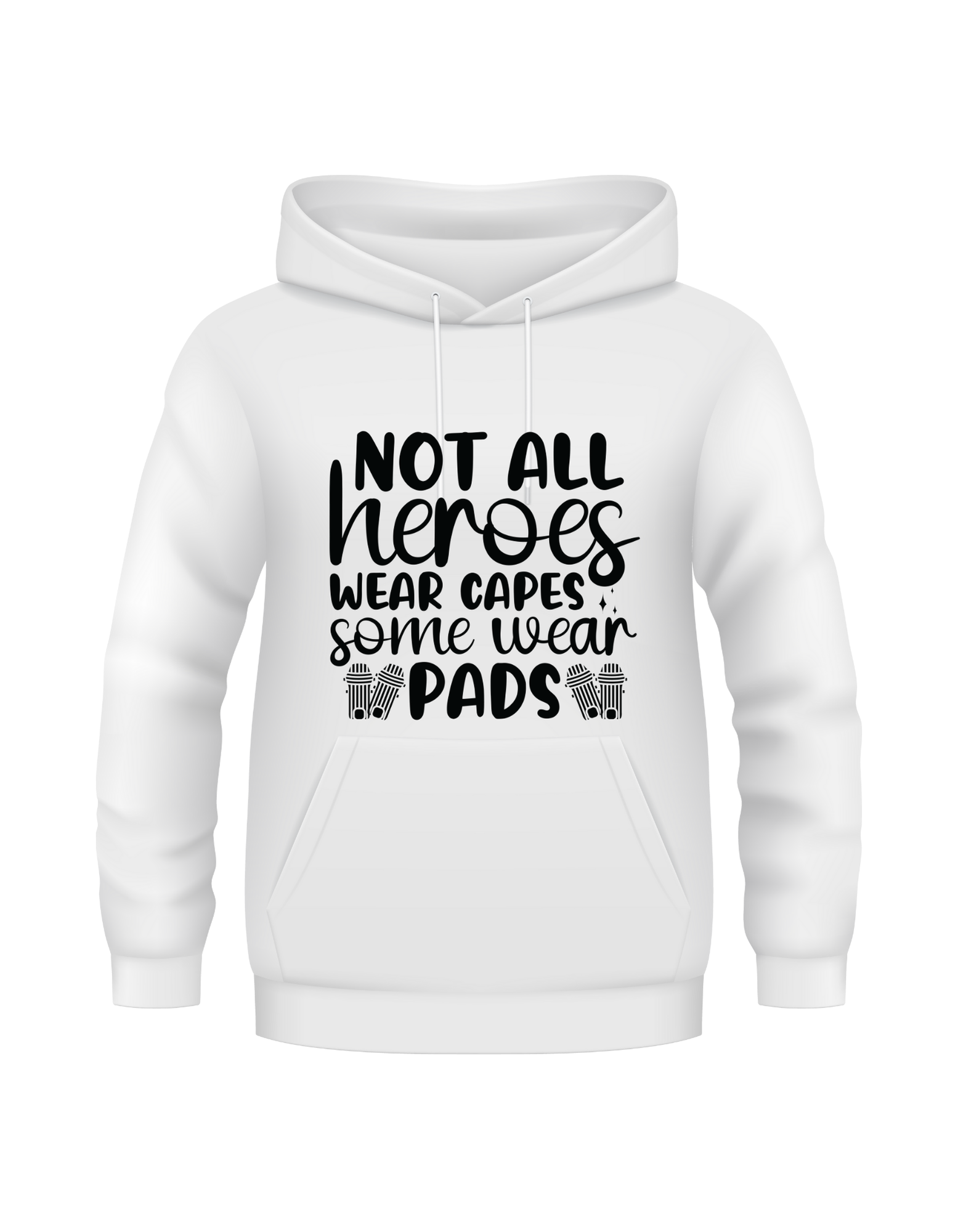 Not All Heroes Wear Capes, Some Wear Pads - Funny Cricket Hoodie, Premium Fabric, Multiple Adult Sizes