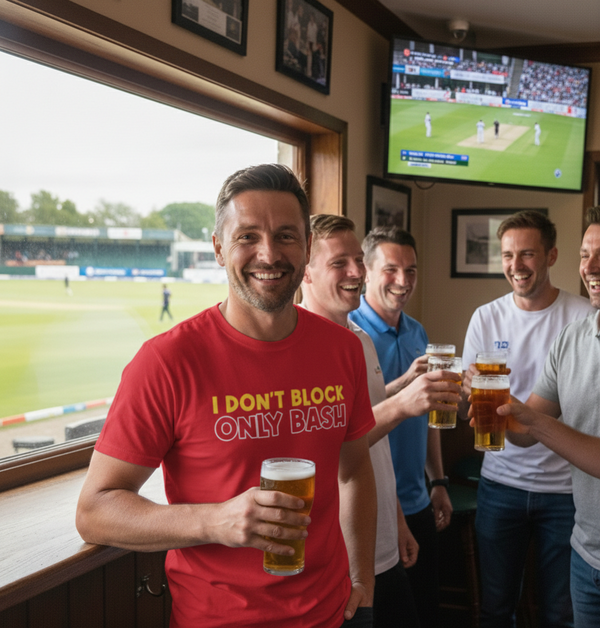 I Don't Block, Only Bash | Funny Cricket T-shirt