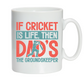 If Cricket Is Life Then Dad's The Groundkeeper!  10oz / 285ml, White Ceramic Mug, Microwave & Dishwasher Safe, Perfect For Your Morning Brew