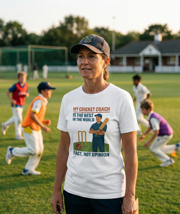 My Cricket Coach Is the Best in the World Fact, Not Opinion | Funny Cricket T-shirt