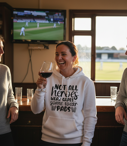 Not All Heroes Wear Capes, Some Wear Pads | Funny Cricket Hoodie