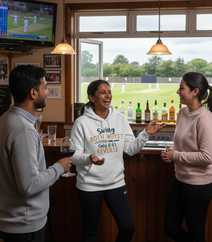 Swing both ways? Only if it's reverse! | Funny Cricket Hoodie