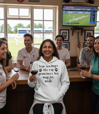 Your Bowling’s Like My Grandma’s Tea, Way Too Weak | Funny Cricket Hoodie