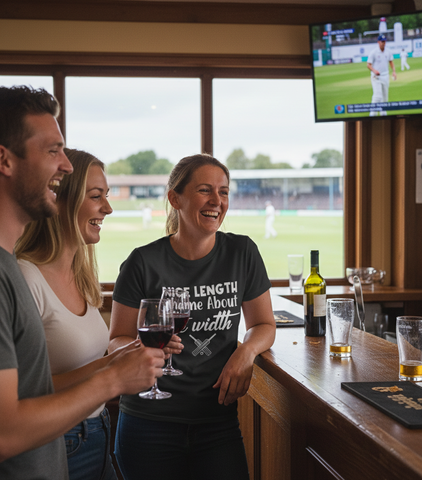 Nice Length Shame About The Width | Funny Cricket T-shirt