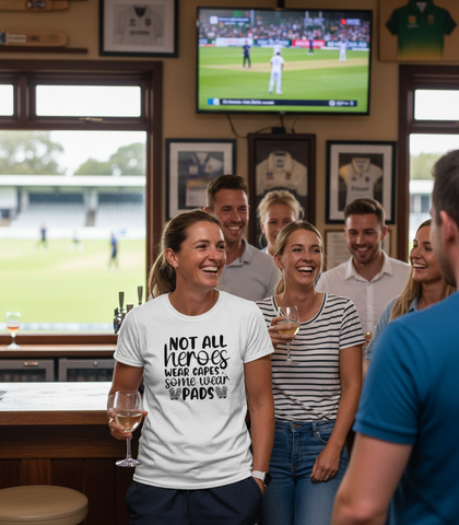 Not All Heroes Wear Capes, Some Wear Pads | Funny Cricket T-shirt