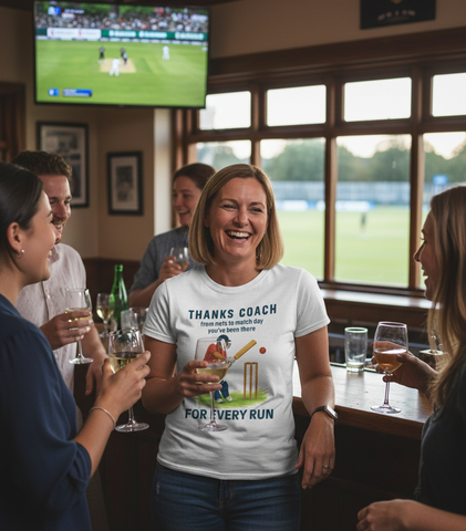 Thanks Coach From Nets To Match Day You’ve Been There for Every Run | Funny Cricket T-shirt