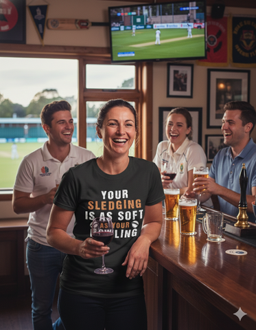 Your Sledging Is As Soft As Your Bowling | Funny Cricket T-Shirt