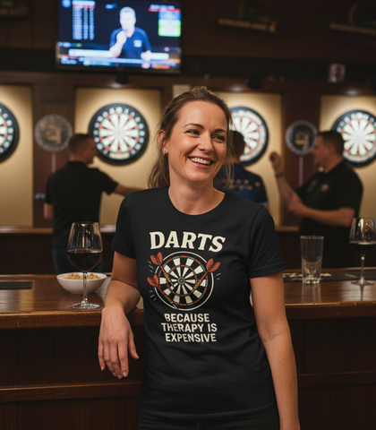 Darts Because Therapy is Expensive | Funny Darts T-Shirt