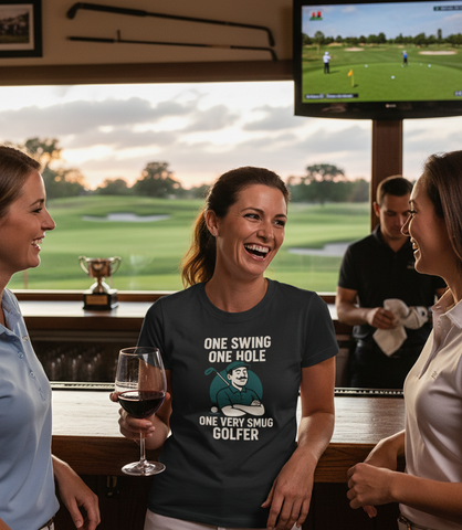 One Swing, One Hole One Very Smug Golfer | Funny Golf T-shirt